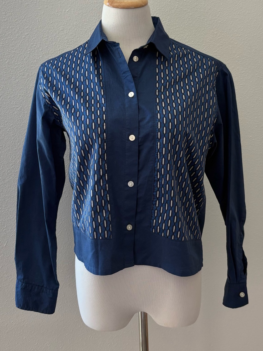 KOTN Geometric Panel Button-Up Shirt M - Picture 2 of 12